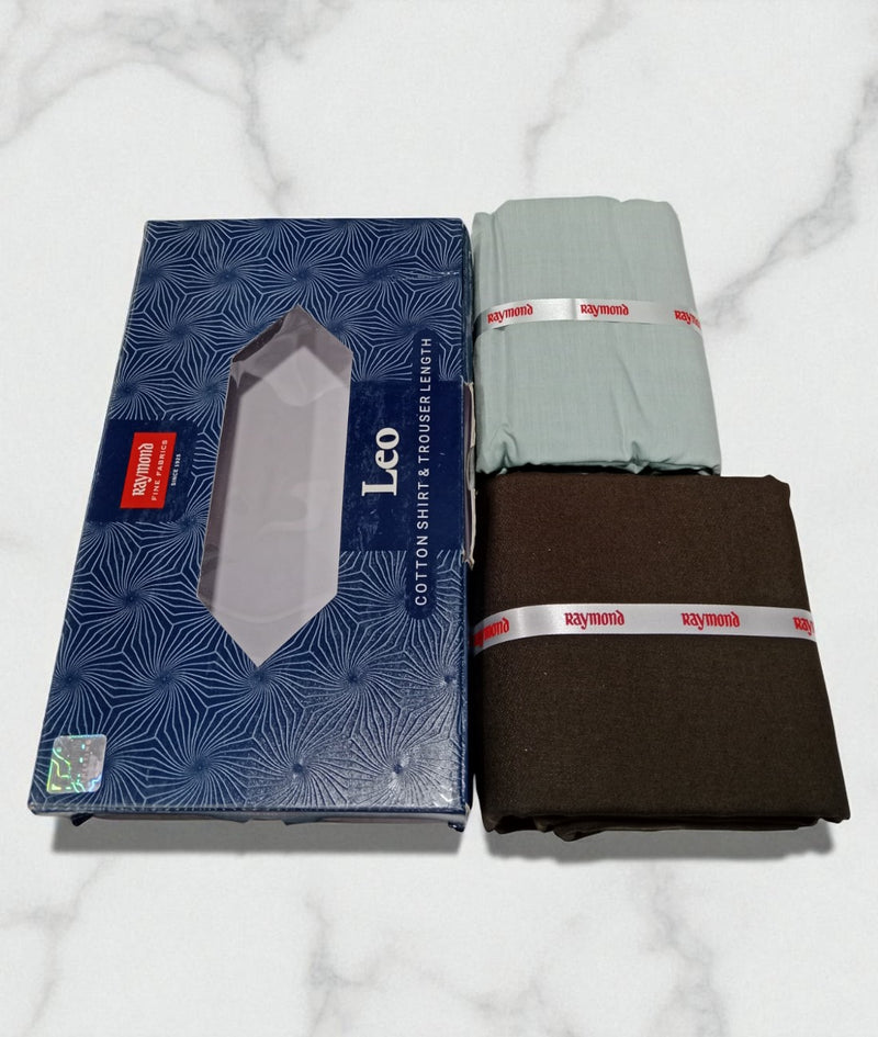 Raymond  Unstitched Cotton Blend Shirt & Trouser Fabric.