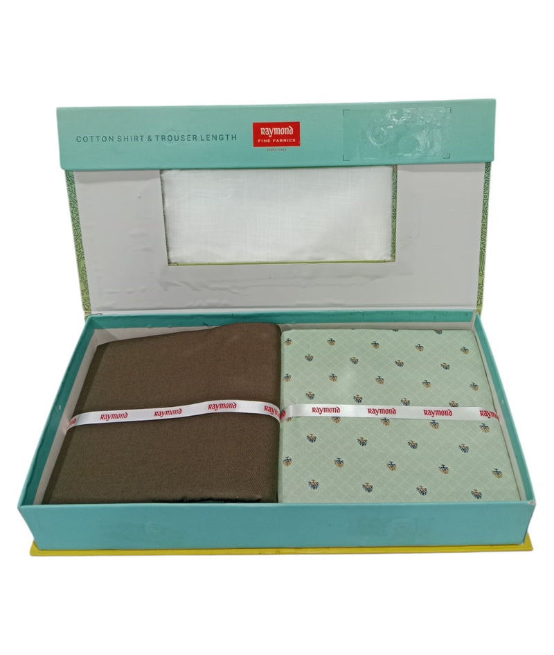 Raymond  Unstitched Cotton Blend Shirt & Trouser Fabric.