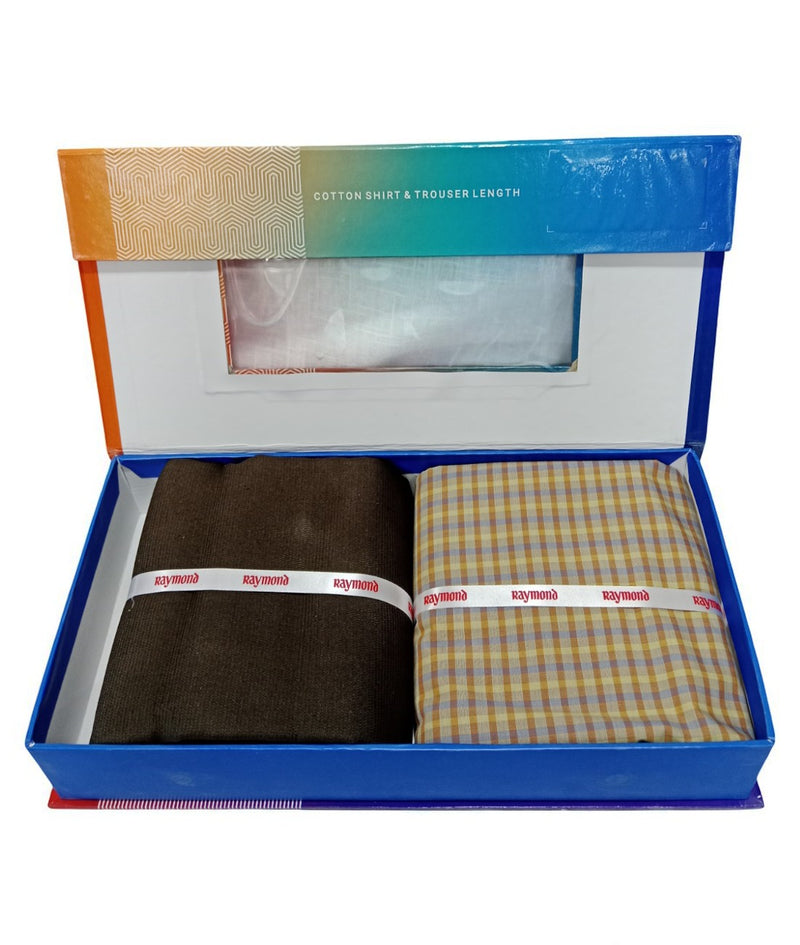 Raymond  Unstitched Cotton Blend Shirt & Trouser Fabric.