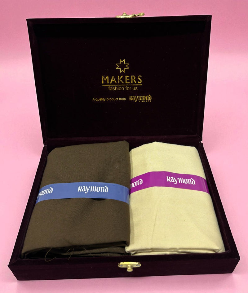 Raymond  Unstitched Viscose Rayon Shirt & Trouser Fabric Solid