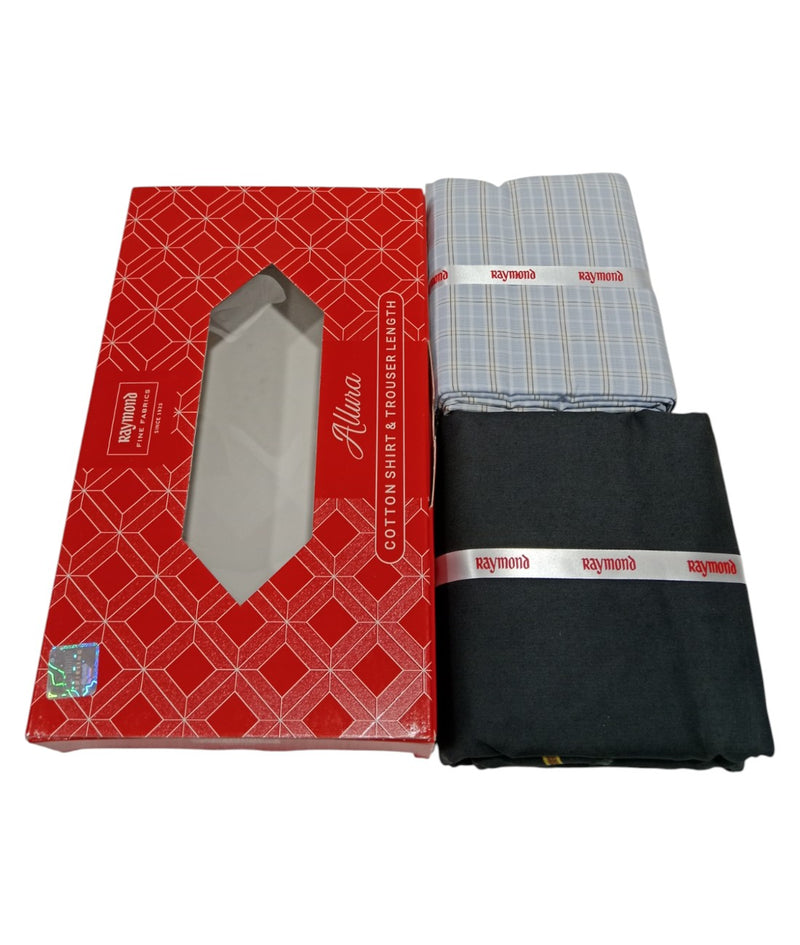 Raymond  Unstitched Cotton Blend Shirt & Trouser Fabric.