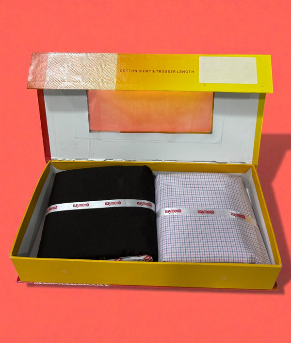 Raymond  Unstitched Cotton Blend Shirt & Trouser Fabric.