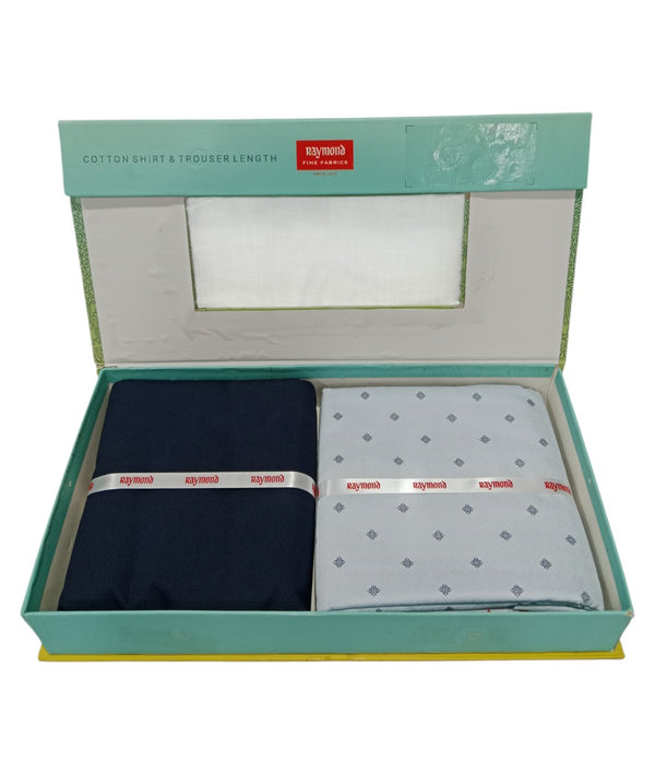 Raymond  Unstitched Cotton Blend Shirt & Trouser Fabric.