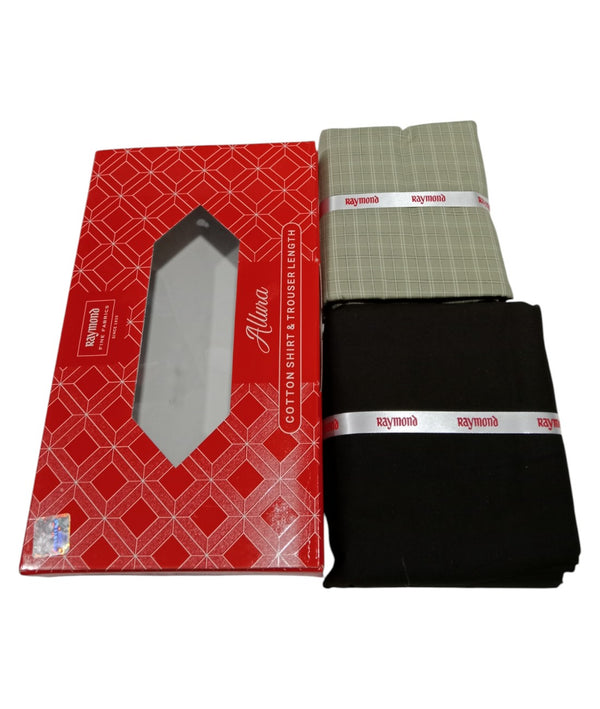 Raymond  Unstitched Cotton Blend Shirt & Trouser Fabric.