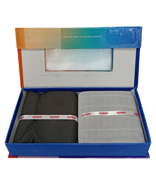 Raymond  Unstitched Cotton Blend Shirt & Trouser Fabric.
