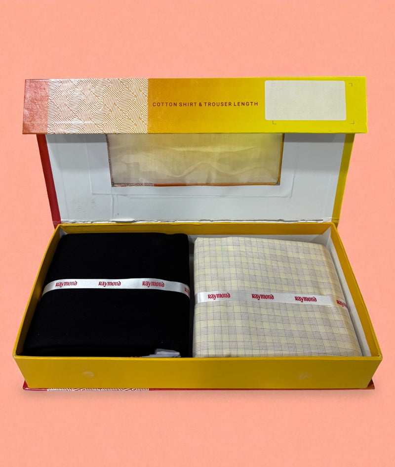 Raymond  Unstitched Cotton Blend Shirt & Trouser Fabric.