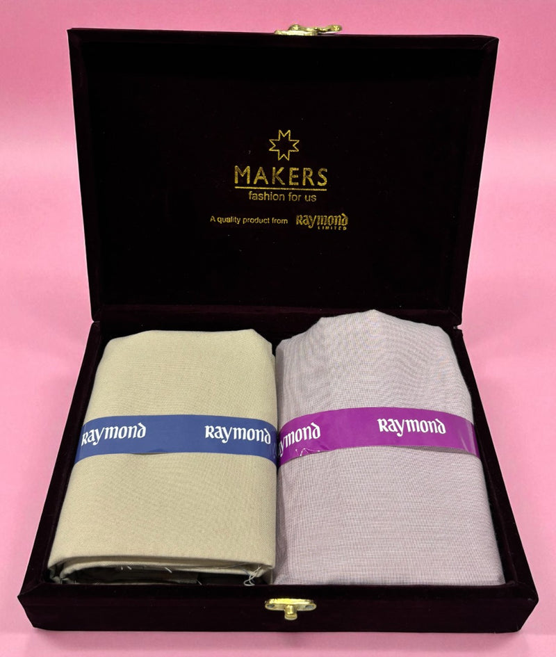 Raymond  Unstitched Viscose Rayon Shirt & Trouser Fabric Solid