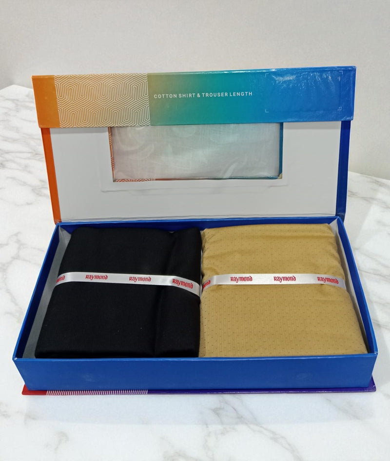 Raymond  Unstitched Cotton Blend Shirt & Trouser Fabric.