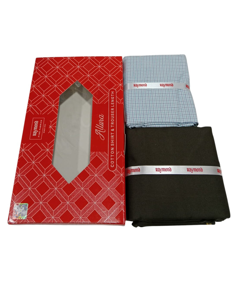Raymond  Unstitched Cotton Blend Shirt & Trouser Fabric.