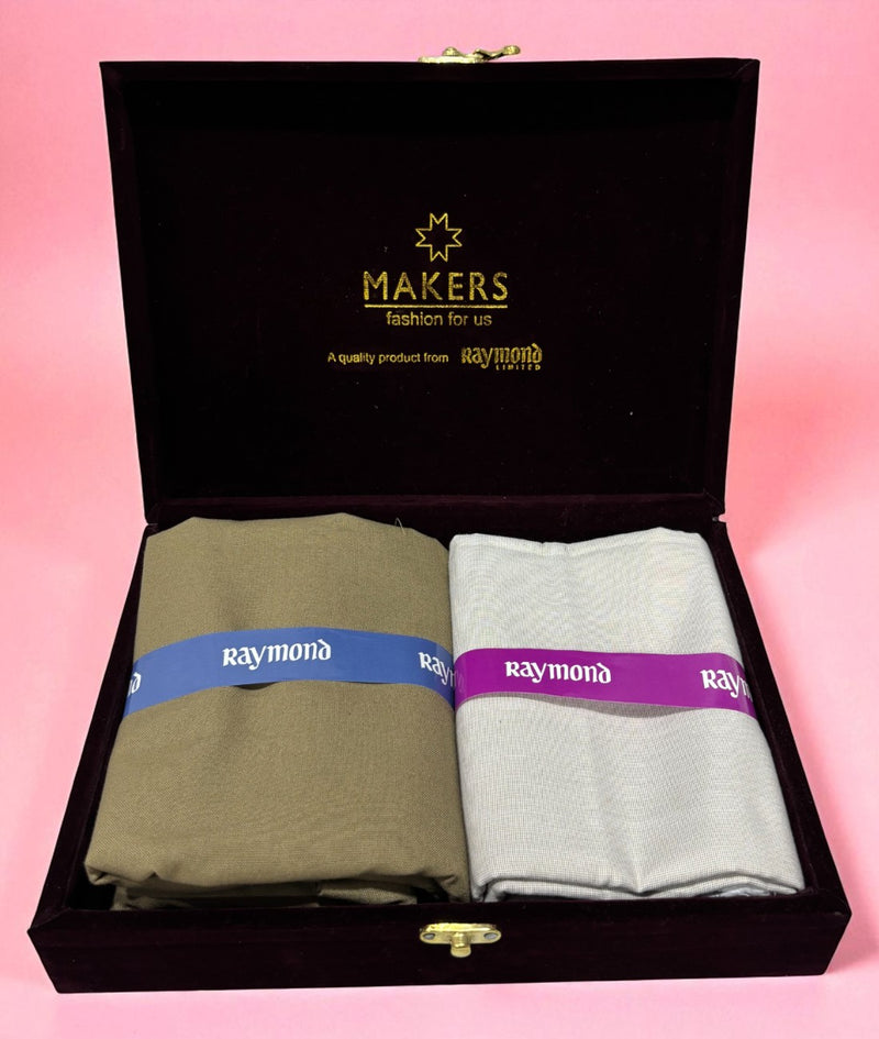 Raymond  Unstitched Viscose Rayon Shirt & Trouser Fabric Solid