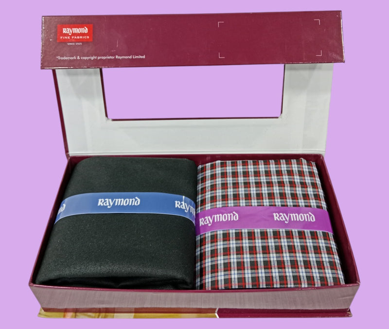 Raymond Unstitched Viscose Rayon Shirt & Trouser Fabric Checkered