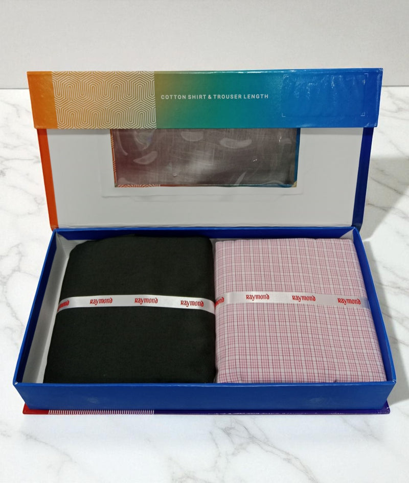 Raymond  Unstitched Cotton Blend Shirt & Trouser Fabric.