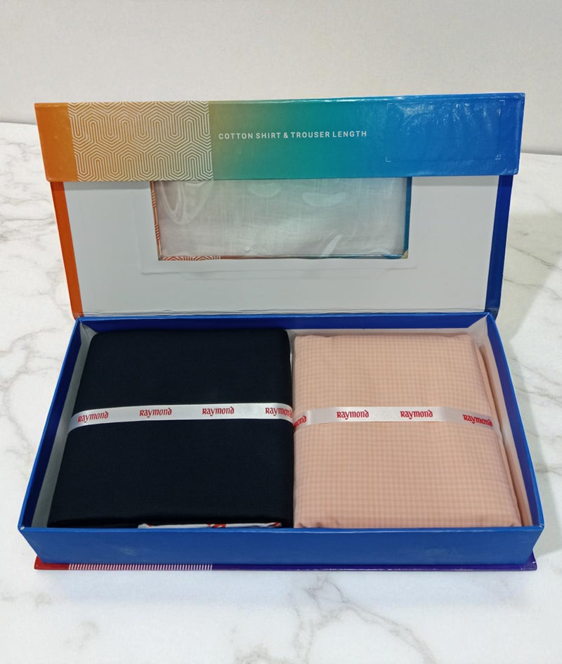 Raymond  Unstitched Cotton Blend Shirt & Trouser Fabric.