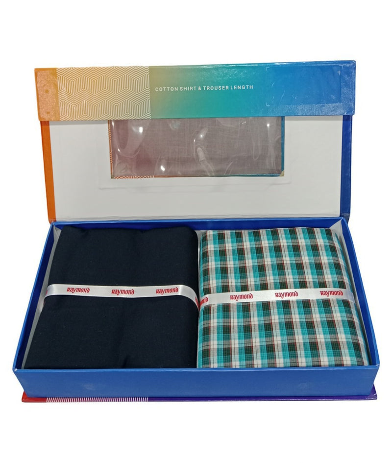 Raymond  Unstitched Cotton Blend Shirt & Trouser Fabric.