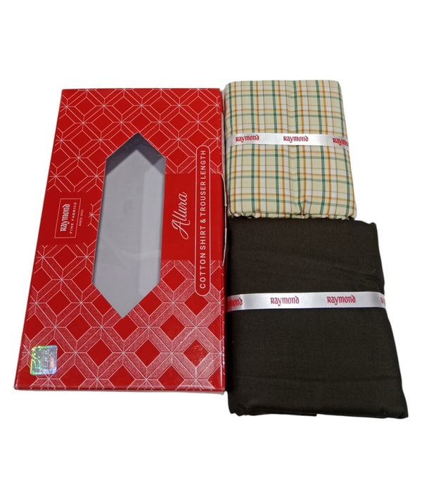 Raymond  Unstitched Cotton Blend Shirt & Trouser Fabric.