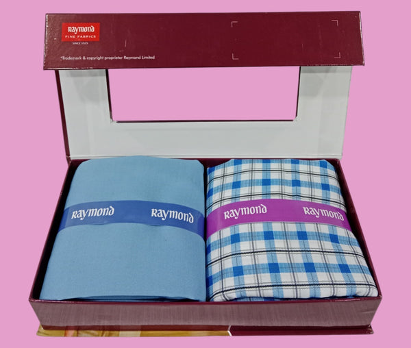 Raymond Unstitched Viscose Rayon Shirt & Trouser Fabric Checkered