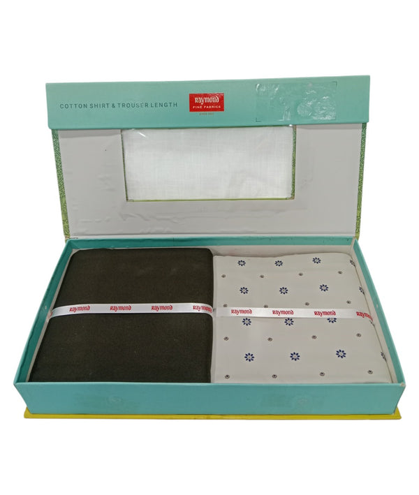 Raymond  Unstitched Cotton Blend Shirt & Trouser Fabric.
