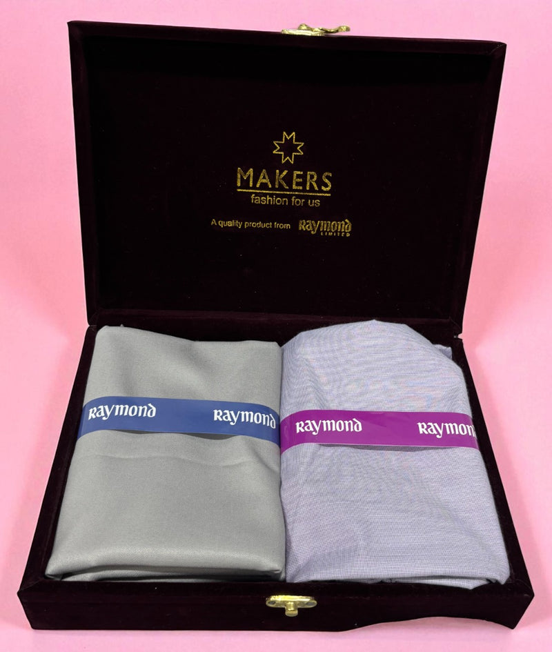 Raymond  Unstitched Viscose Rayon Shirt & Trouser Fabric Solid