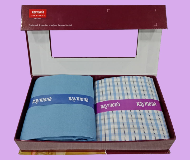 Raymond Unstitched Viscose Rayon Shirt & Trouser Fabric Checkered