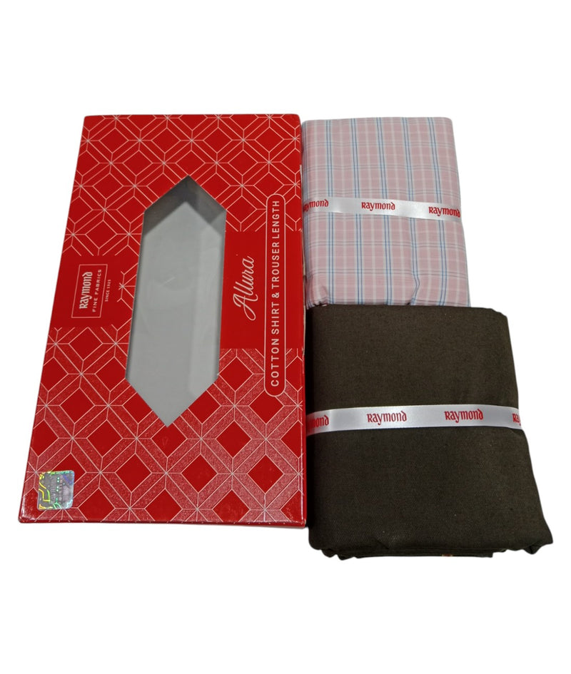 Raymond  Unstitched Cotton Blend Shirt & Trouser Fabric.