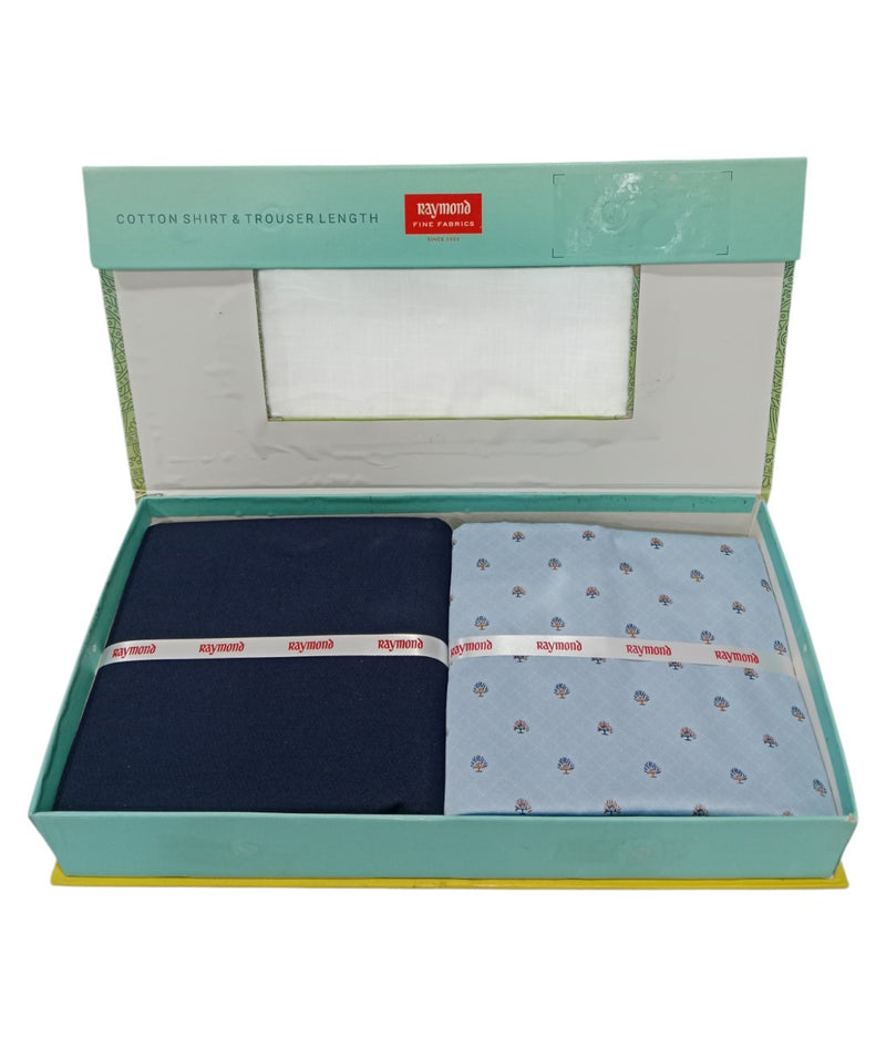Raymond  Unstitched Cotton Blend Shirt & Trouser Fabric.