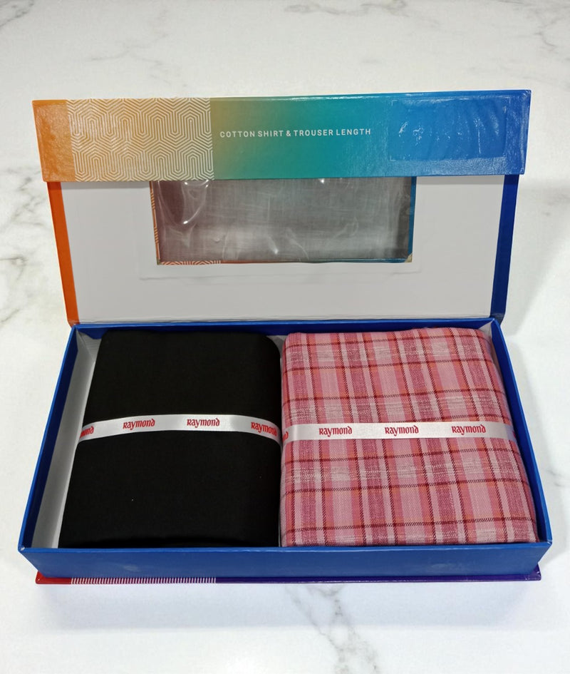 Raymond  Unstitched Cotton Blend Shirt & Trouser Fabric.