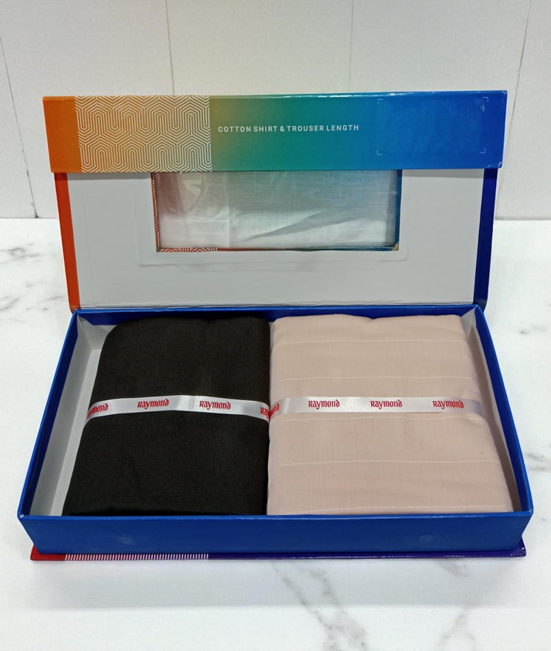 Raymond  Unstitched Cotton Blend Shirt & Trouser Fabric.