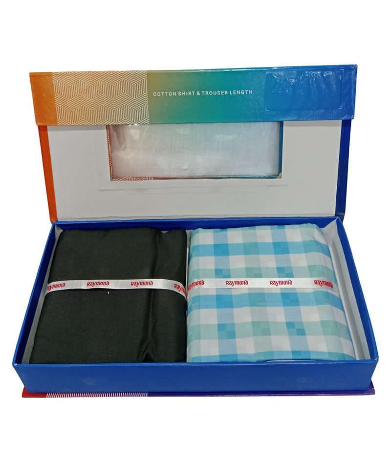 Raymond  Unstitched Cotton Blend Shirt & Trouser Fabric.