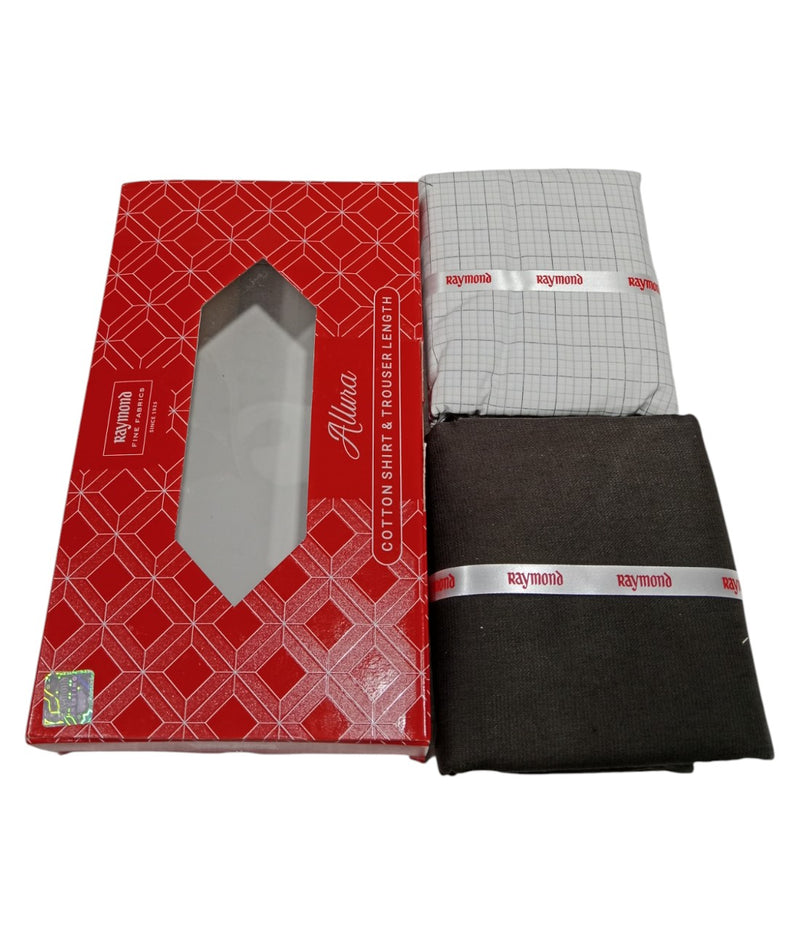 Raymond  Unstitched Cotton Blend Shirt & Trouser Fabric.