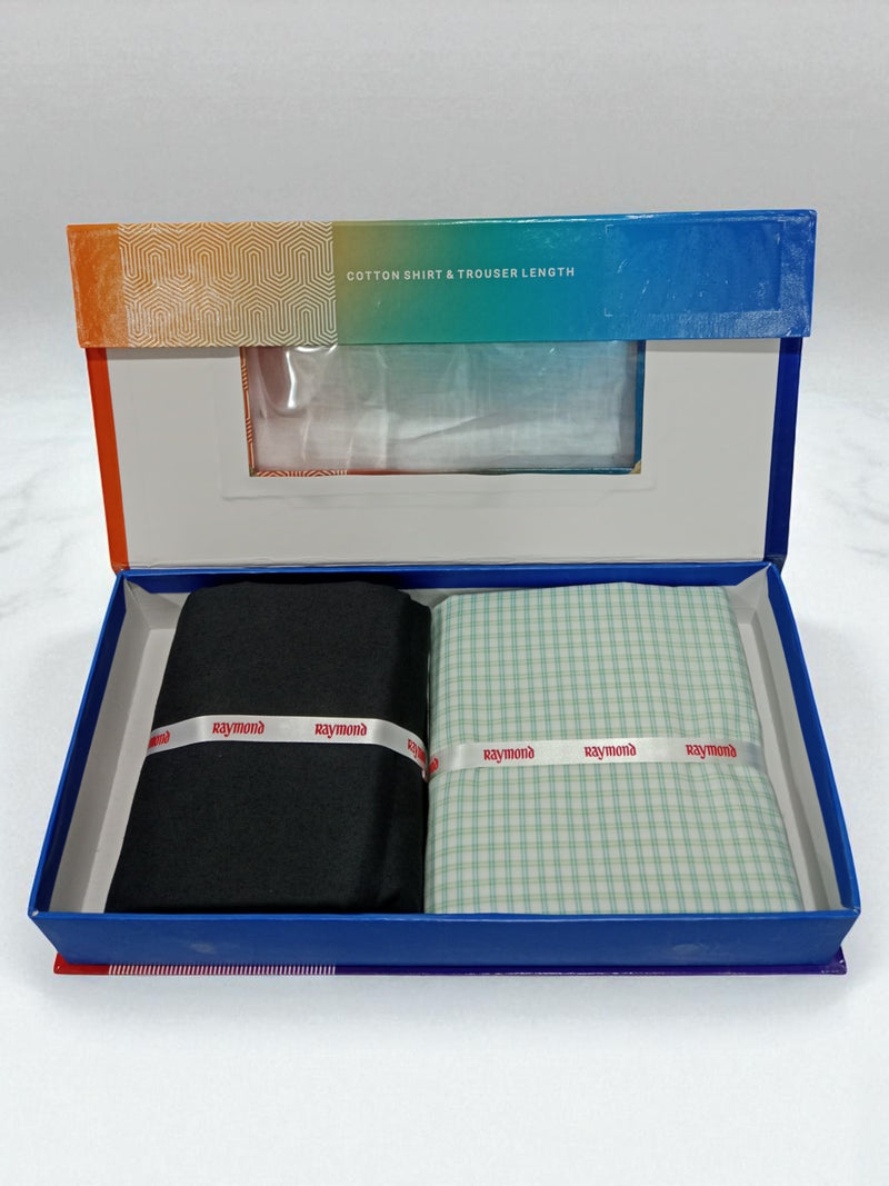Raymond  Unstitched Cotton Blend Shirt & Trouser Fabric.