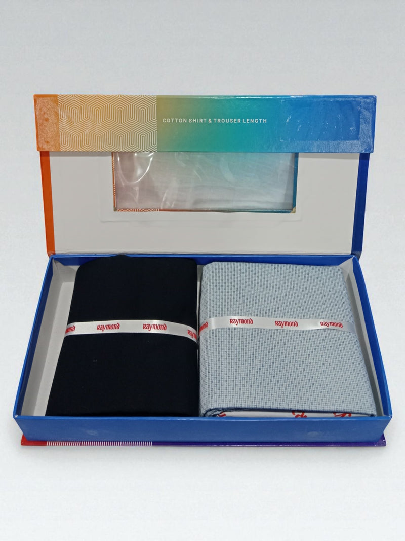 Raymond  Unstitched Cotton Blend Shirt & Trouser Fabric.