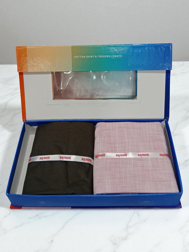 Raymond  Unstitched Cotton Blend Shirt & Trouser Fabric.