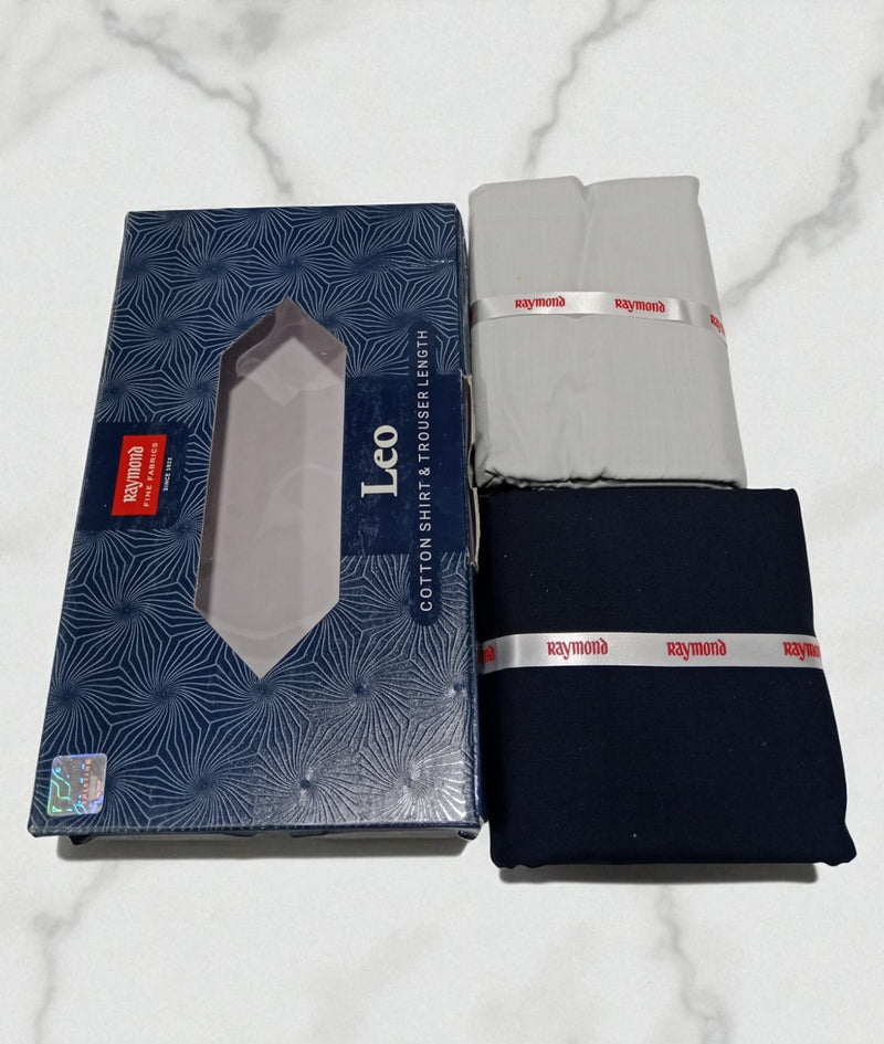 Raymond  Unstitched Cotton Blend Shirt & Trouser Fabric.