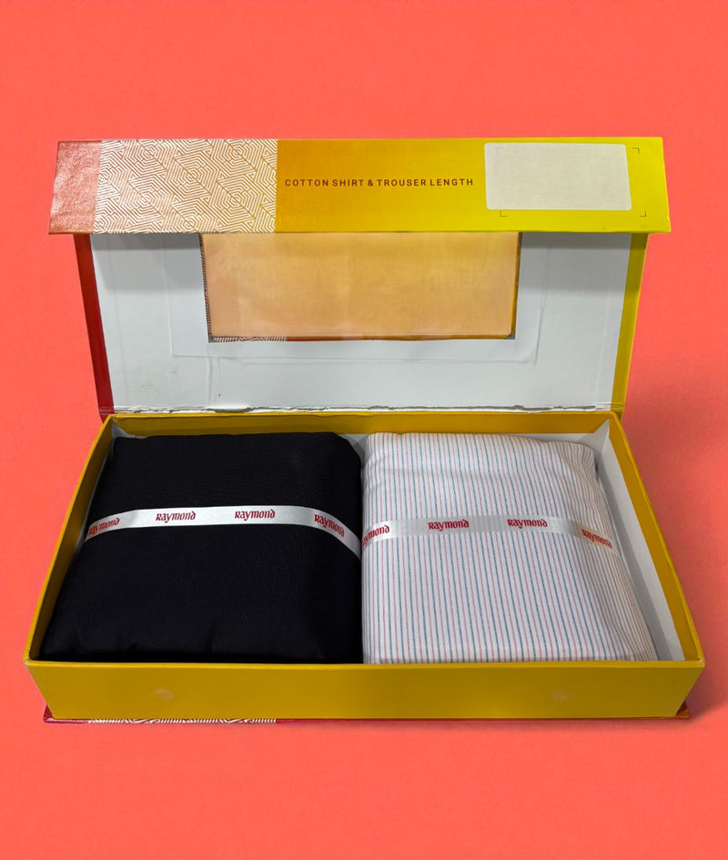 Raymond  Unstitched Cotton Blend Shirt & Trouser Fabric.