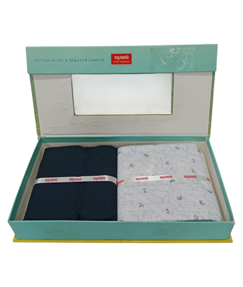Raymond  Unstitched Cotton Blend Shirt & Trouser Fabric.