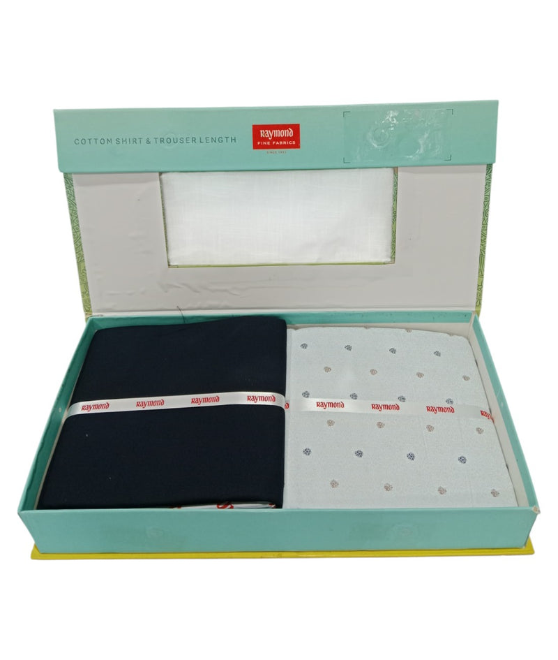 Raymond  Unstitched Cotton Blend Shirt & Trouser Fabric.