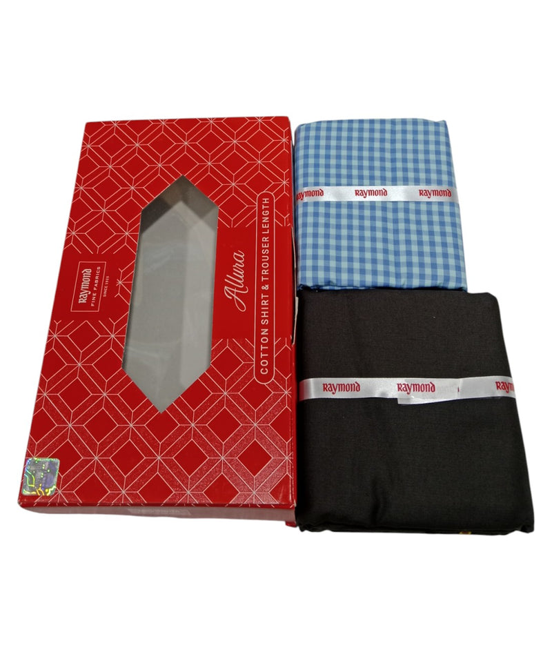 Raymond  Unstitched Cotton Blend Shirt & Trouser Fabric.