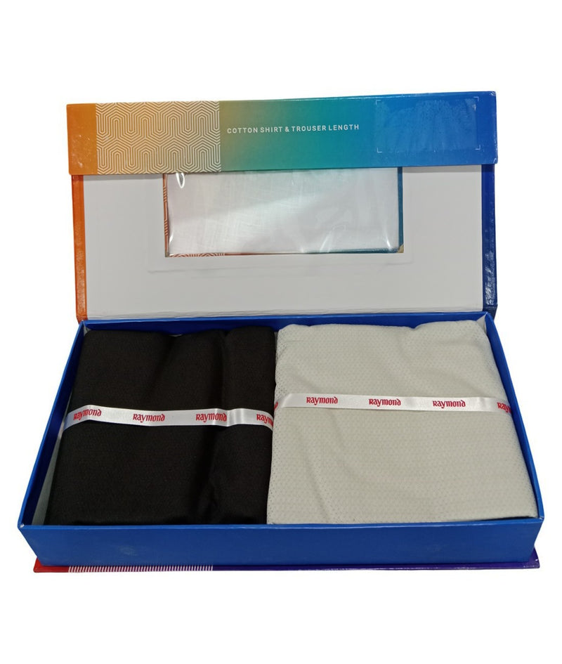 Raymond  Unstitched Cotton Blend Shirt & Trouser Fabric.