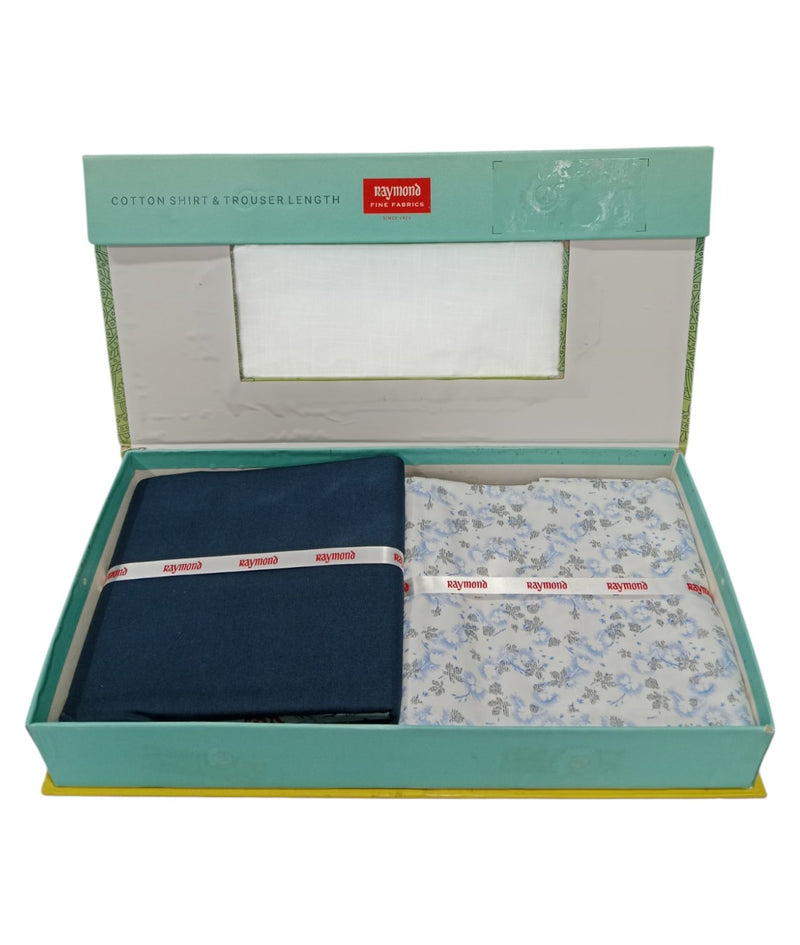 Raymond  Unstitched Cotton Blend Shirt & Trouser Fabric.