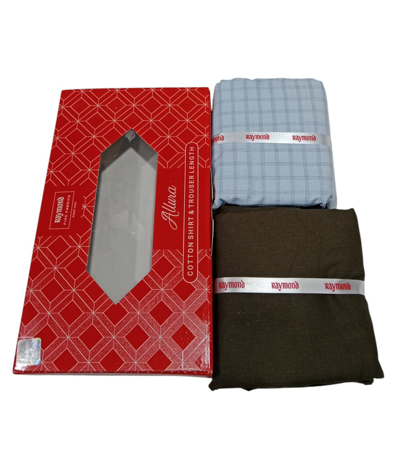 Raymond  Unstitched Cotton Blend Shirt & Trouser Fabric.