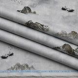 Linen Club European Linen Printed Shirting Fabric 1.60 Meter