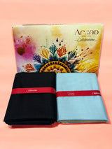 Arvind Unstitched Cotton Blend Shirt & Trouser Fabric Solid