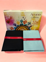 Arvind Unstitched Cotton Blend Shirt & Trouser Fabric Solid