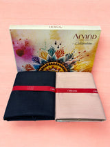 Arvind Unstitched Cotton Blend Shirt & Trouser Fabric Solid
