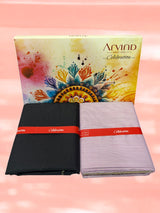 Arvind Unstitched Cotton Blend Shirt & Trouser Fabric Solid