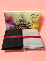 Arvind Unstitched Cotton Blend Shirt & Trouser Fabric Solid