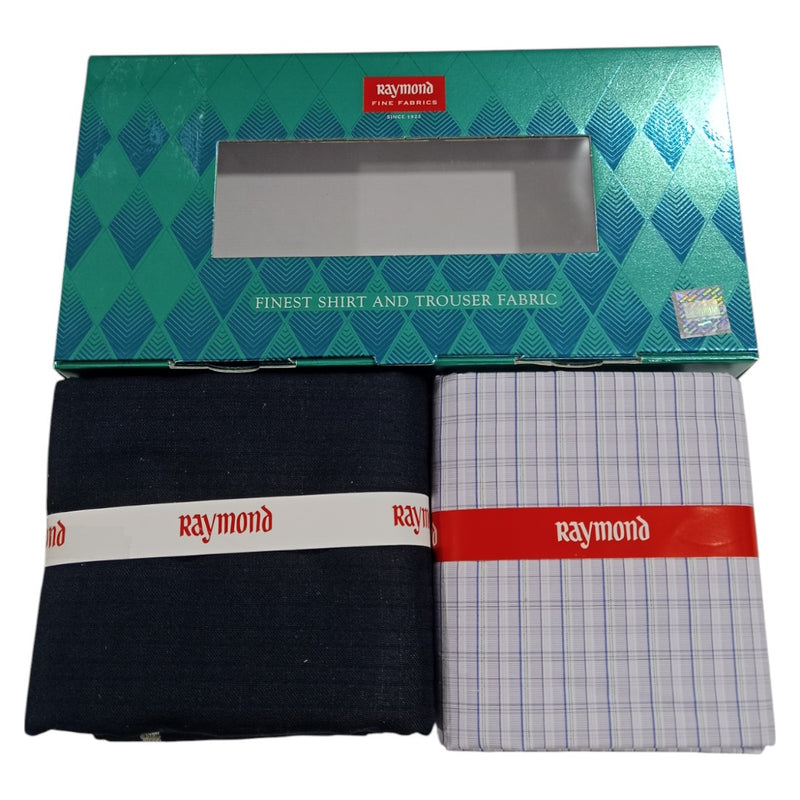 Raymond Unstitched Cotton  Checkered Shirt & Trouser Fabric.