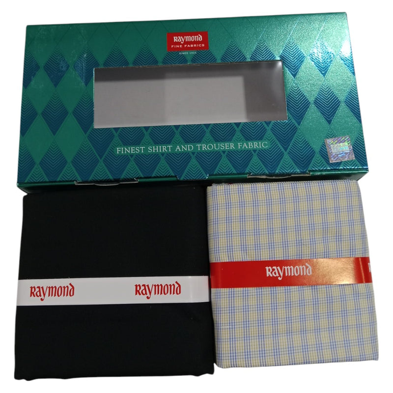 Raymond Unstitched Cotton  Checkered Shirt & Trouser Fabric.