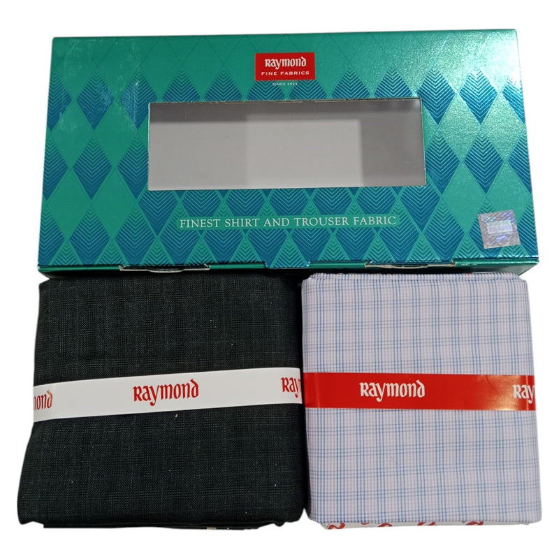 Raymond Unstitched Cotton  Checkered Shirt & Trouser Fabric.