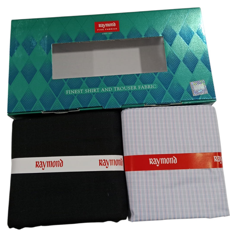 Raymond Unstitched Cotton  Checkered Shirt & Trouser Fabric.